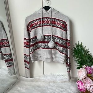 Christmas Print Knitted Sweatshirt